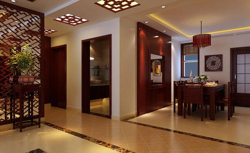 中式客廳鋁扣板吊頂-帶鋁扣板一級吊頂效果圖來參賽