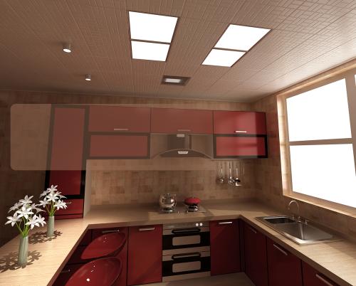 歐鋪集成吊頂-帶鋁扣板一級吊頂效果圖來參賽